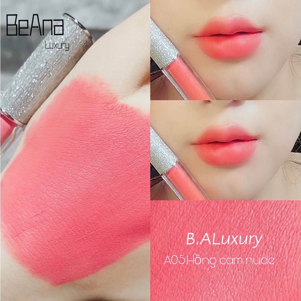 Son B.A Luxury V3 - Son Kem Hữu Cơ Siêu Lì Mềm Môi Không Chì Cao Cấp Full Size
