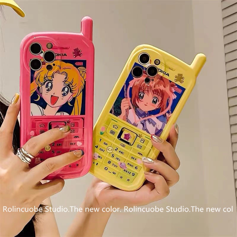 Ốp Điện Thoại Hình Thủy Thủ Mặt Trăng 3D Cho iPhone 13 Pro Max 12 Pro Max 11 Pro Max 7 8 Plus SE 2020 Xs Max XR