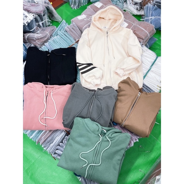 ÁO KHOÁC NỈ BÔNG TAY KẺ SIÊU DÀY DẶN MS24991