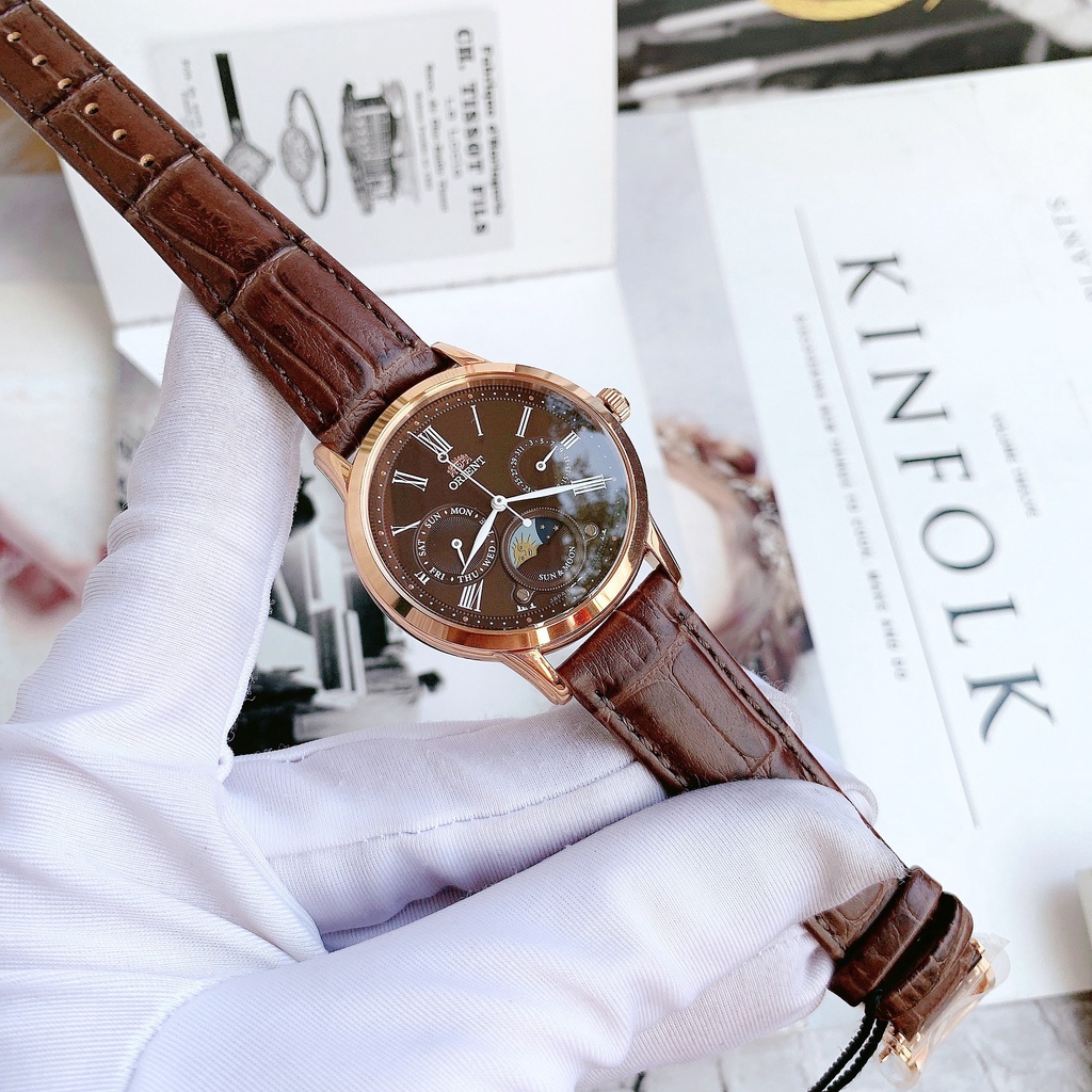 Đồng hồ đôi dây da Orient Sun and Moon SAK00003T0 RA-KA0002Y