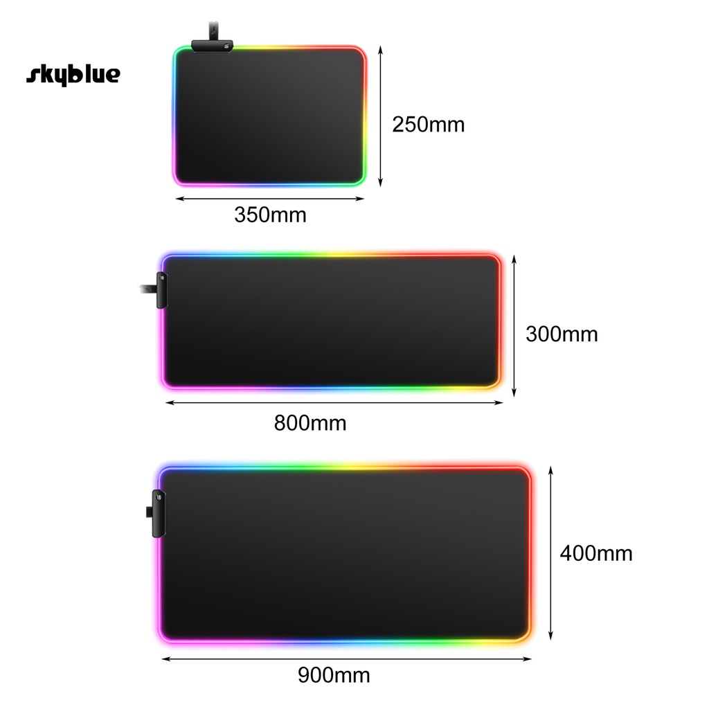 Tấm lót chuột và bàn phím RGB có đèn LED trọng lượng nhẹ có thể giặt được