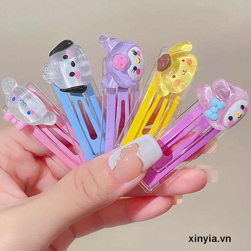 Kẹp Tóc Bên Hông Trong Suốt Hình Cinnamoroll Hoạt Hình Đáng Yêu Cho Bé Gái
