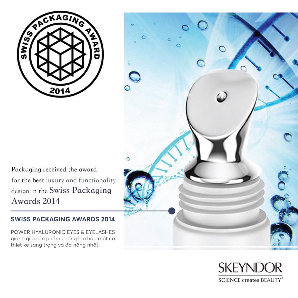 SKEYNDOR Hyaluronic Gel dưỡng mắt đồng thời dưỡng dài mi Cooling Eye Contour & Eyelashes Gel Power HA 15ml | BigBuy360 - bigbuy360.vn