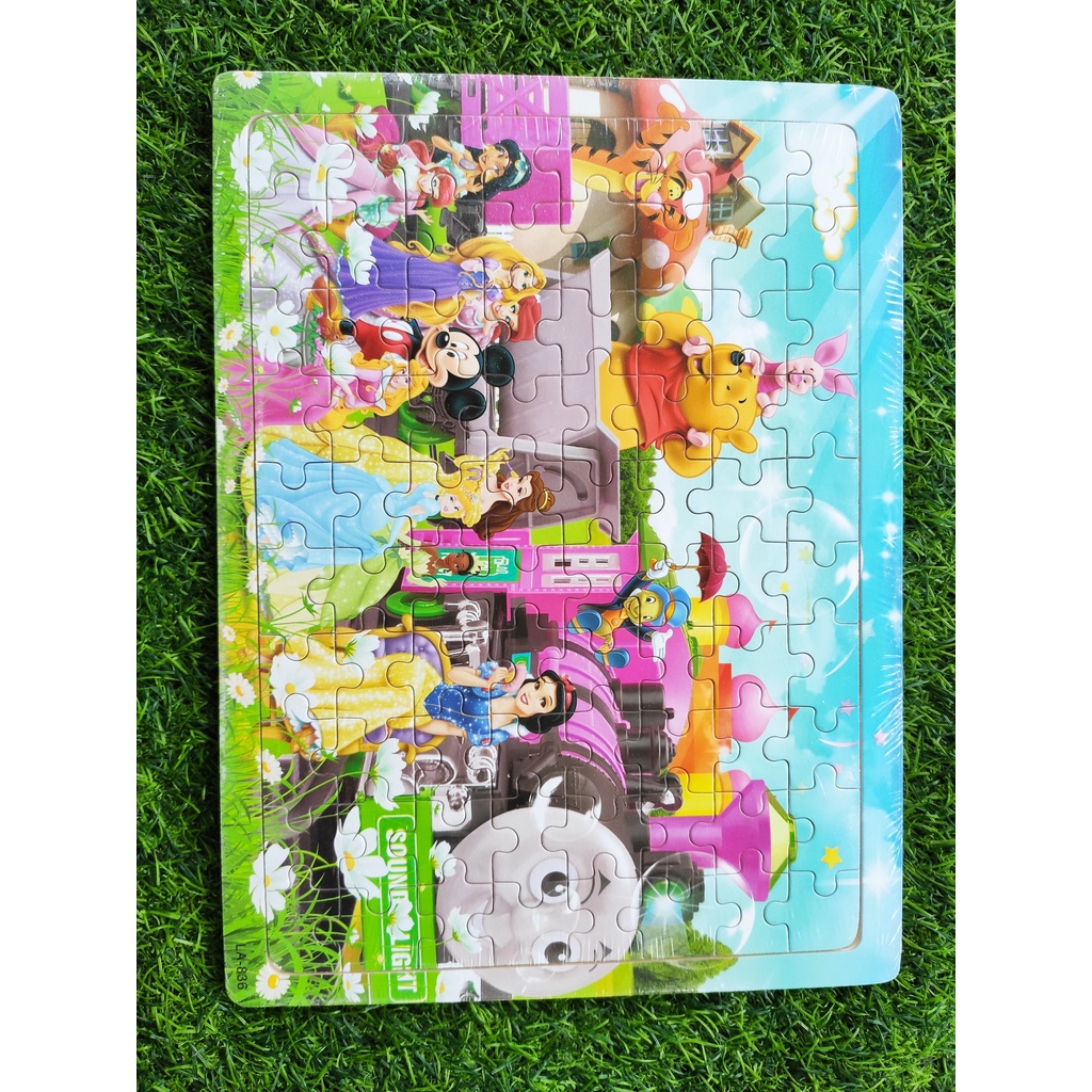 Tranh ghép gỗ 80 mảnh- đồ chơi ghép hình  cho bé có in mặt dưới - loại to, dày, nét in tràn viền