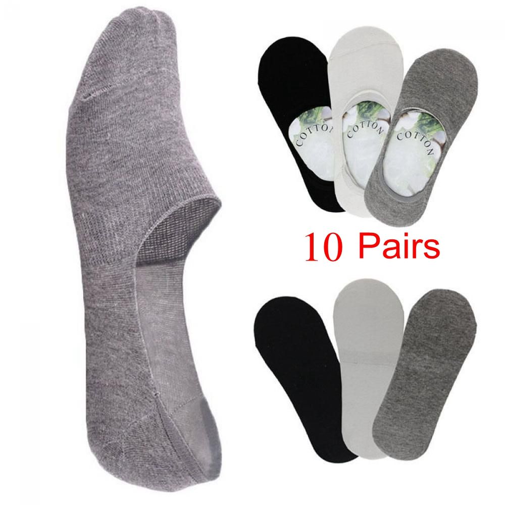 ❤LANSEL❤ 10 Pairs Women/Men Boat Socks Casual Invisible Loafer Hosiery Low Cut Fashion Cotton Soft Non-Slip Stocking/Multicolor