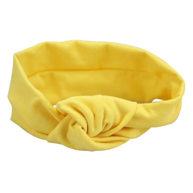 Băng đô vải cotton màu trơn đáng yêu cho bé gái