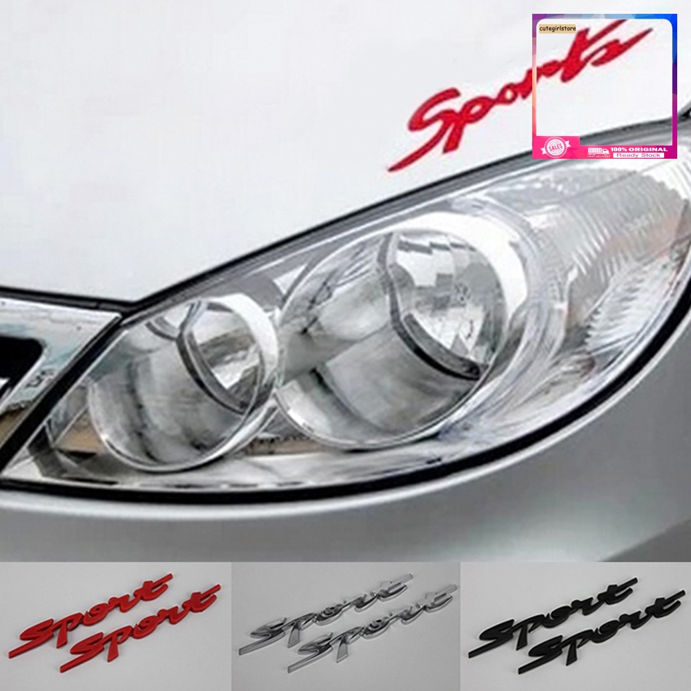 Miếng dán trang trí xe hơi hình chữ sport 3d thời trang
