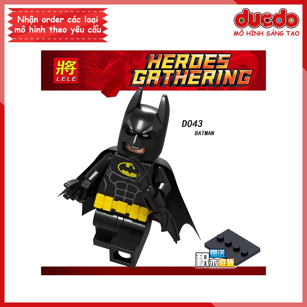 Minifigures siêu anh hùng Batman DC Comic - Đồ Chơi Lắp Ghép Xếp Hình Mini LeLe D041-D048 Mô hình