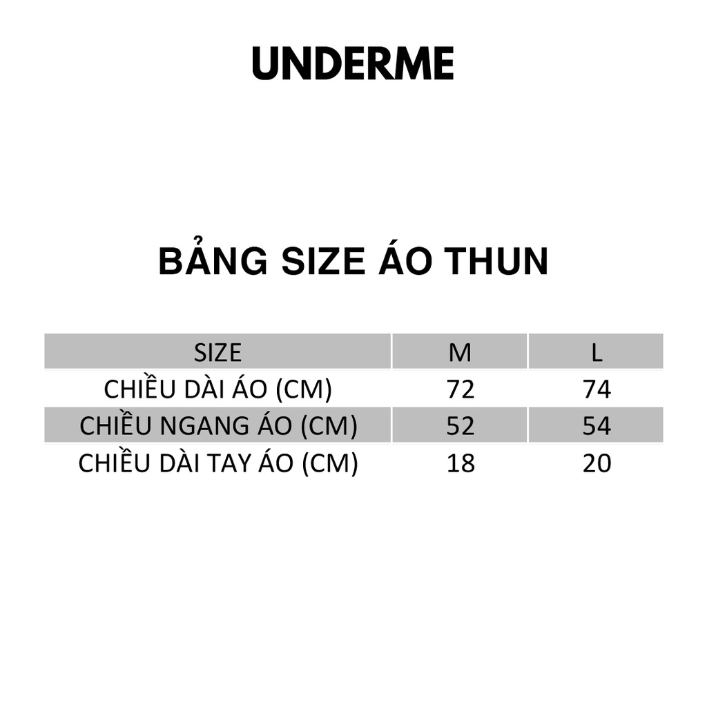 Áo thun cotton UNDERME in tráng gương - UNC001
