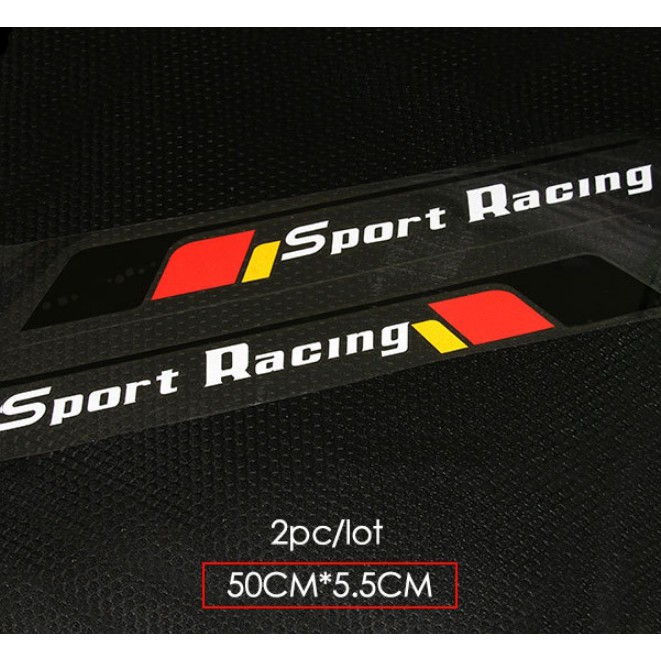 Bộ 2 tem dán cửa xe ô tô Sport Racing