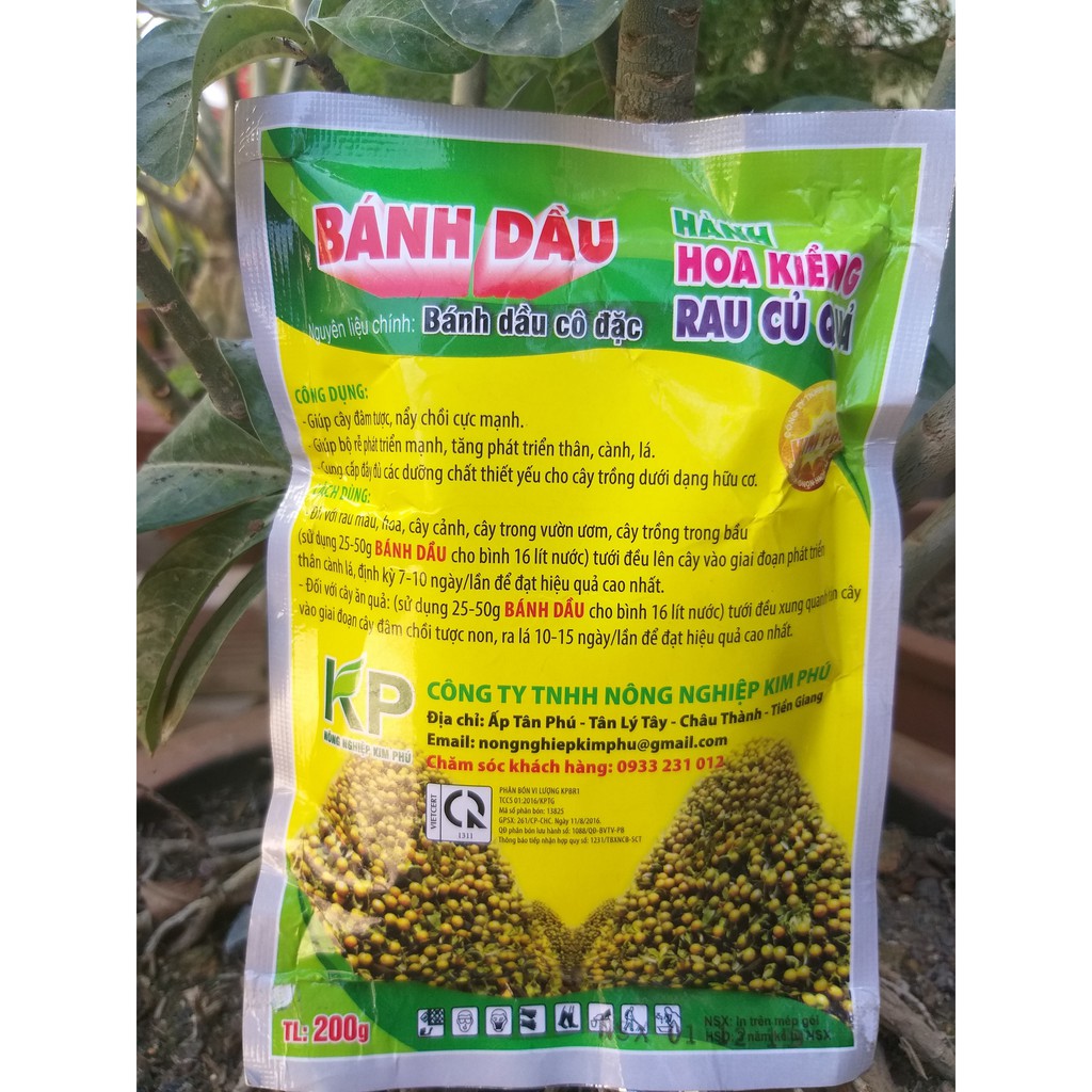 Phân Bánh Dầu - Bánh Dầu Cô Đặc Chuyên Dùng Cho Hoa Kiểng (200g)