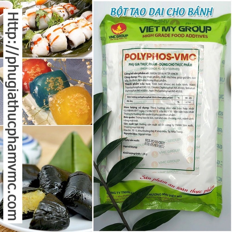 POLYPHOS VMC - PHỤ GIA TẠO KẾT DÍNH, DÒN DAI CHO GIÒ CHẢ THAY THẾ HÀN THE