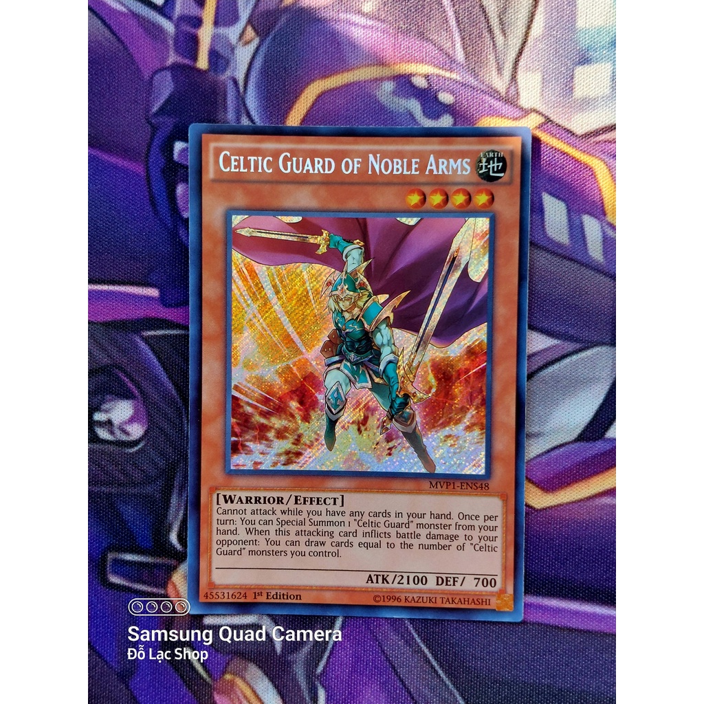 Thẻ Bài Mint90 Yugioh Monster Celtic Guard of Noble Arms - MVP1-ENS48 - Secret