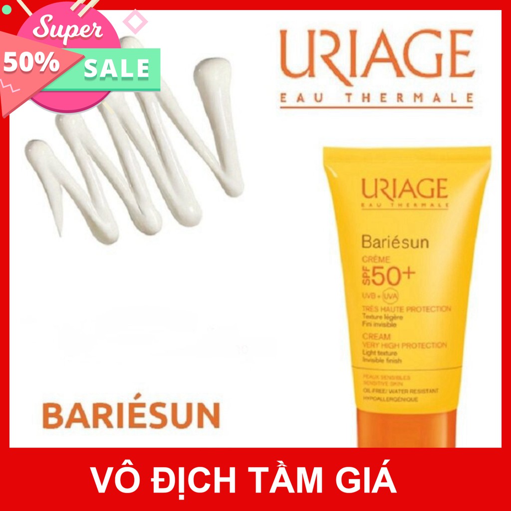 [CHÍNH HÃNG] Uriage Kem Chống Nắng Bảo Vệ Tối Đa Thích Hợp Cho Da Nhạy Cảm Bariésun SPF50+ Crème (50ml)