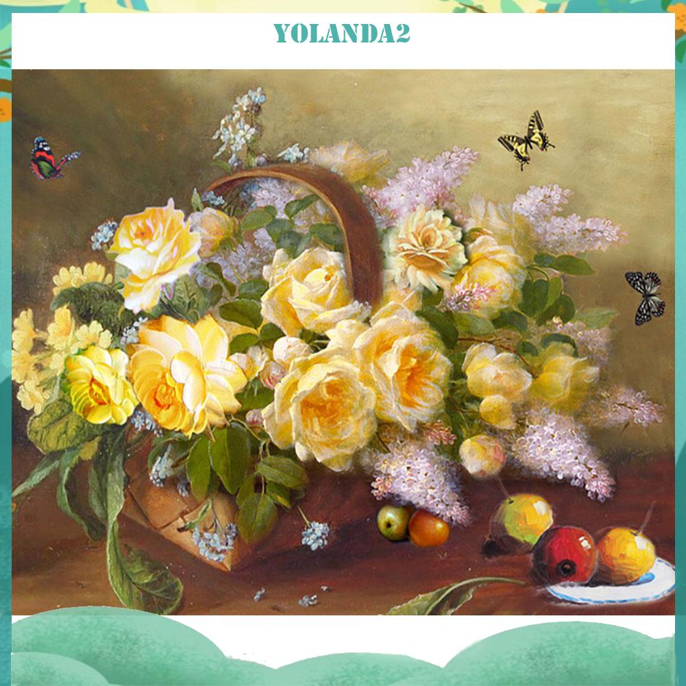 Tranh Thêu Chữ Thập DIY 11CT Hình Hoa Tử Đinh Hương