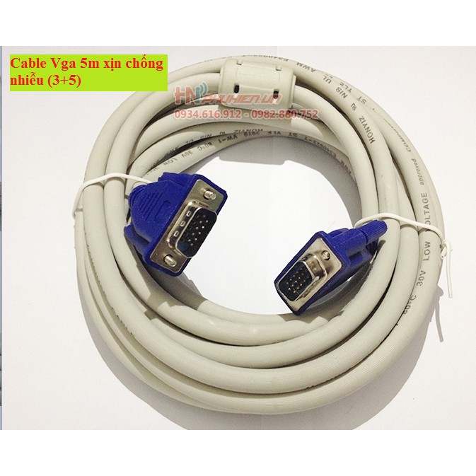 Cable Vga 5m xịn chống nhiễu (3+5)