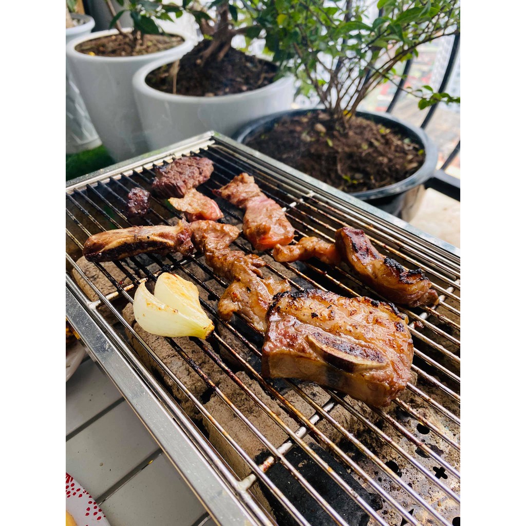 Bếp nướng than hoa Mini BBQ Home Cook gấp gọn (2 kiểu nướng) - BBQ-HC