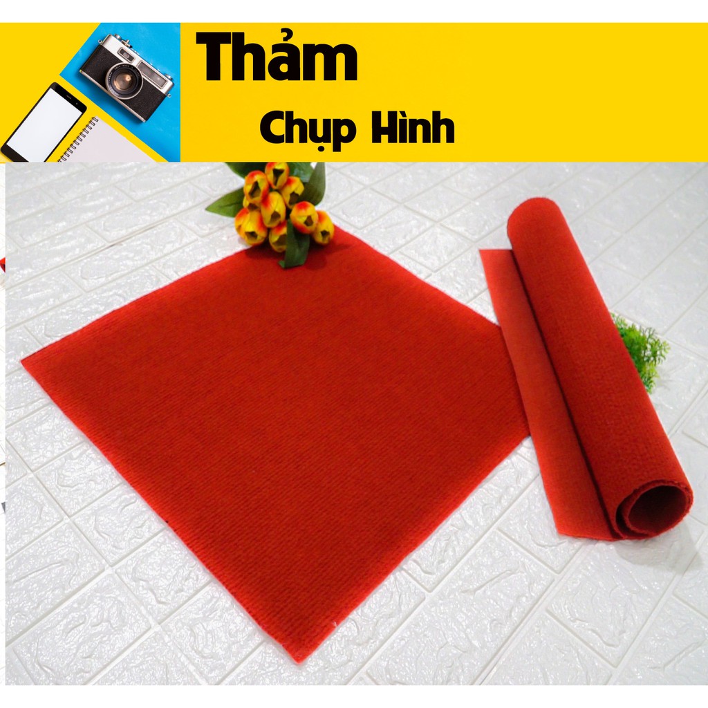 Thảm chụp sản phẩm , làm phông nền trang trí màu Đỏ Tươi