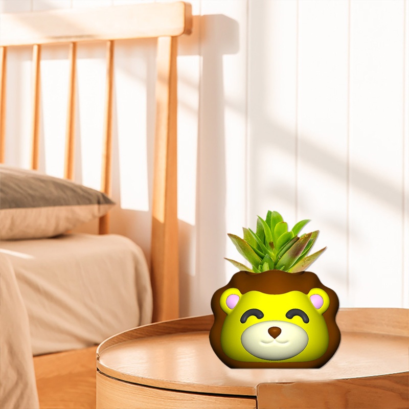 Khuôn Silicone Làm Chậu Cây Hình Sư Tử / Hình Học