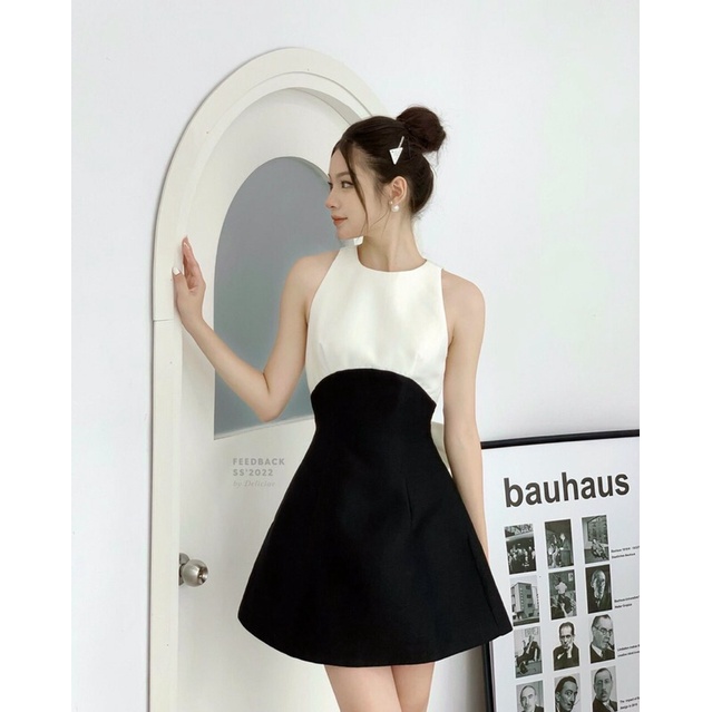 Đầm dự tiệc xòe nơ sau