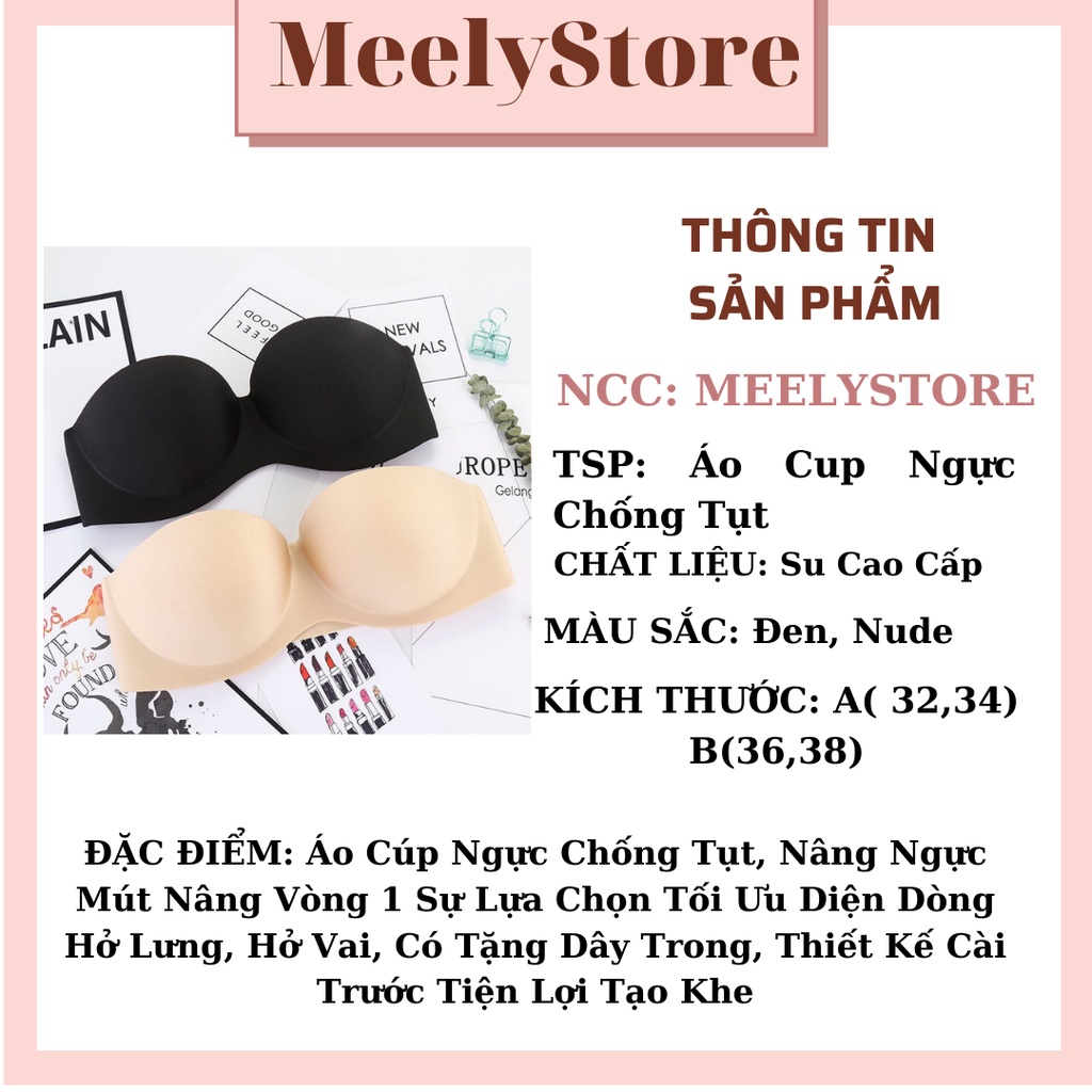 Áo Lót Nữ Su Đúc Cúp Ngực Nâng Ngực Không Gọng Không Dây Nguyên Khối Mút Vừa  - 218