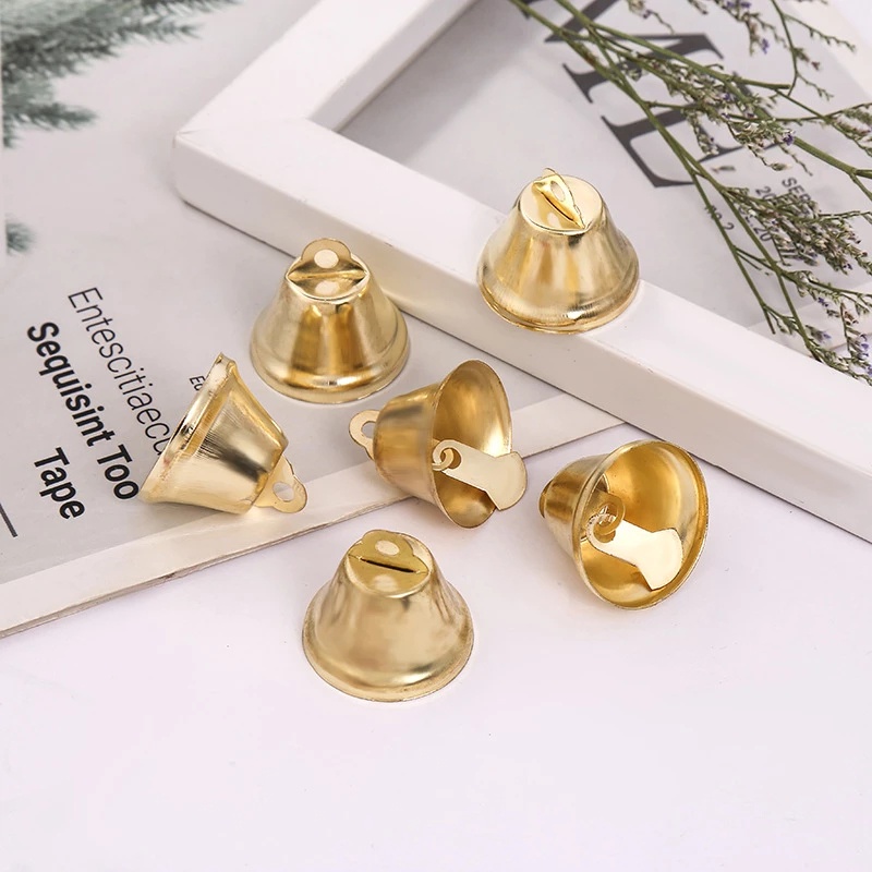 10 Chuông kim loại 2cm dùng trang trí cây thông giáng sinh DIY