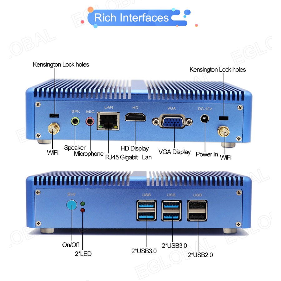 Máy tính mini, mini pc  Eglobal M3 Onboard Intel Pentium Gold 6405U Dual Cores Four | BigBuy360 - bigbuy360.vn