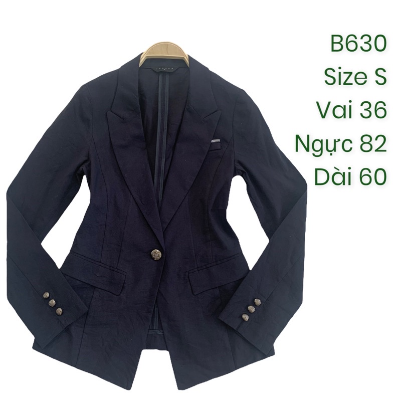 Áo khoác vest/blazer B630 1 lớp 2hand Hàn si tuyển ảnh thật