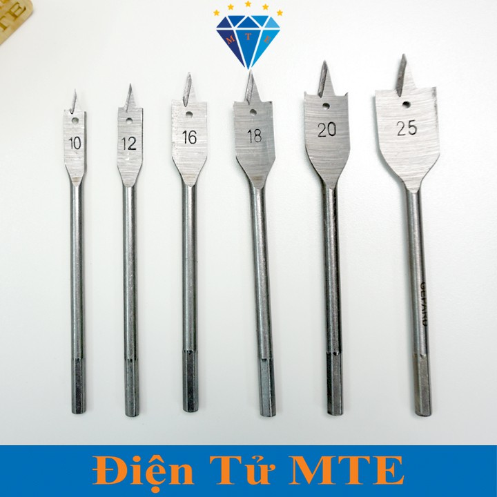 Mũi Khoan / Khoét Gỗ Đuôi Cá – Combo 6 Mũi