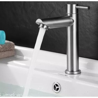 Vòi Lavabo lạnh chậu rửa mặt inox 304