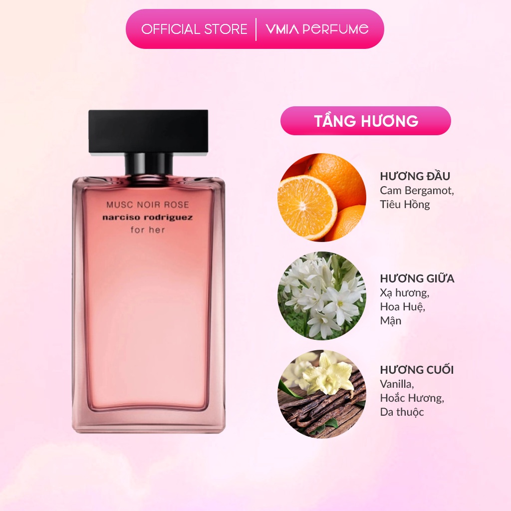 Nước hoa Nữ Narciso Rodriguez Musc Noir Rose mẫu thử 2ml 5ml 10ml