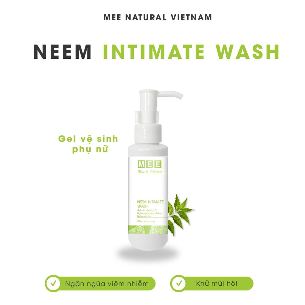 Nước Rửa Chuyên Biệt Neem MEE NATURAL 100ml (Dung dịch vệ sinh phụ nữ)