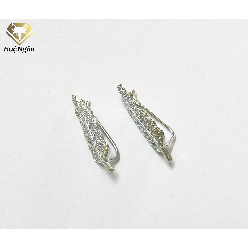 Bông tai bạc 925 Huệ Ngân - Lá ô liu E16026