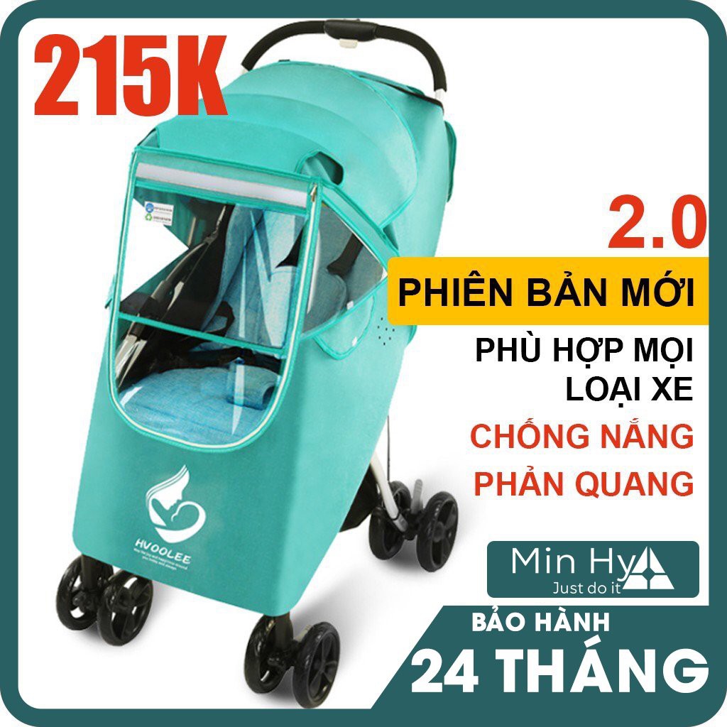 [PHÙ HỢP MỌI LOẠI XE] Áo Mưa Trùm Xe Đẩy Cho Bé, Chống Nước, Chống Nắng Nóng