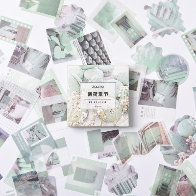 Bộ 80 Miếng Dán Trang Trí Hình Trái Tim Xinh Xắn