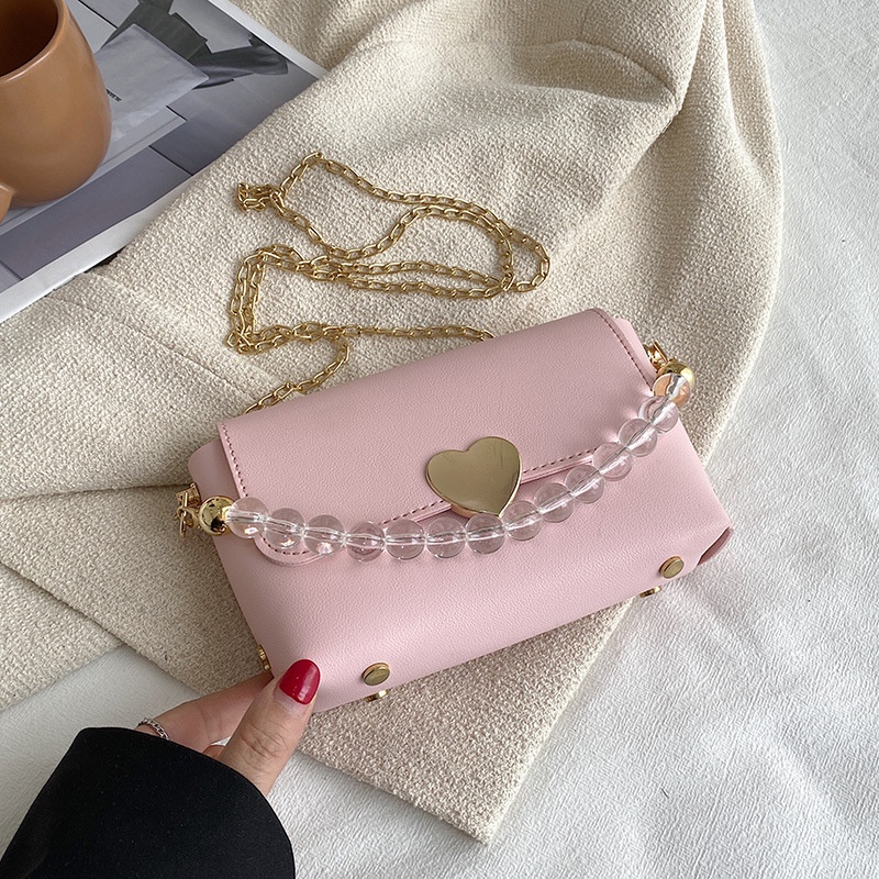 Túi Đeo Vai Hình Vuông Cỡ Nhỏ Có Khóa Trái Tim Thời Trang Cho Nữ