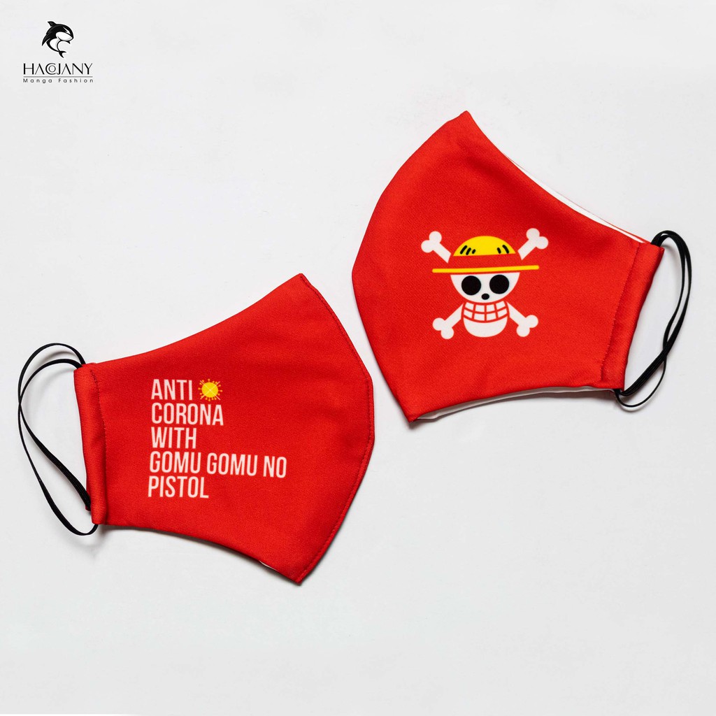 Khẩu trang vải in hình Onepice ❤ Hacojany ❤ Khẩu trang vải 2 lớp ❤ Freesize nam nữ | BigBuy360 - bigbuy360.vn