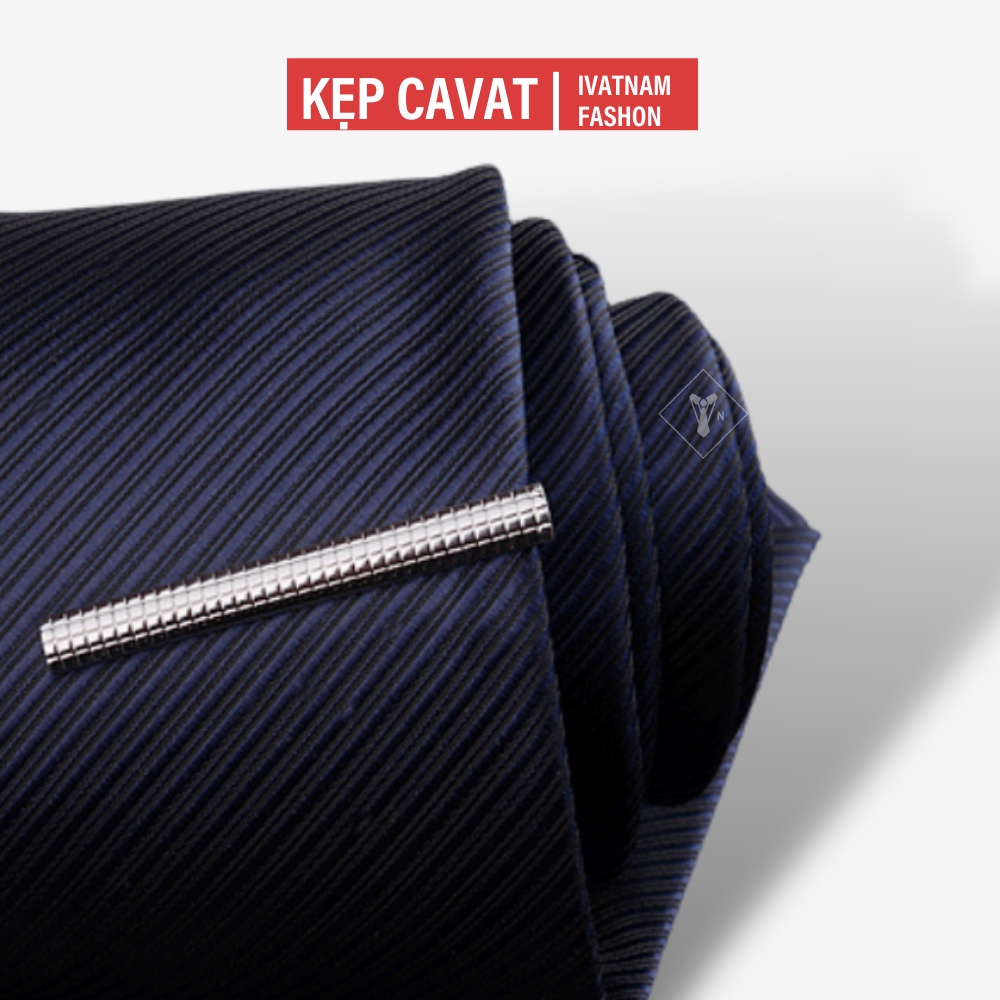 Kẹp Cà Vạt họa tiết đan ô đồng màu cực độc đáo IVATNAM siêu nhẹ , cao cấp về chất lượng , thu hút mọi góc nhìn