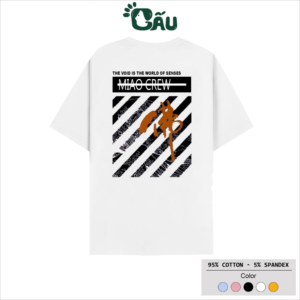 Áo thun tay lỡ Gấu 194 Unisex from rộng Local Brand vải coton cao cấp dày dặn, co dãn - Miao Crew Unisex