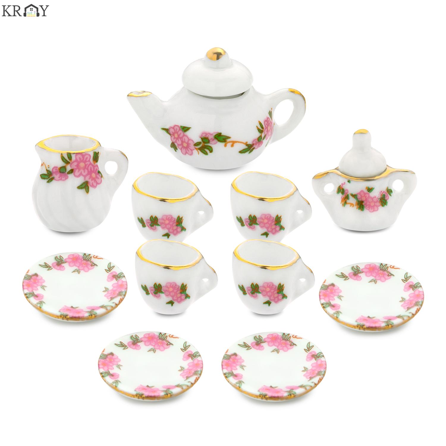 Set 11 Ly Uống Trà Mini Tỉ Lệ 1 / 6 1 / 12 Dùng Để Trang Trí Nhà Búp Bê