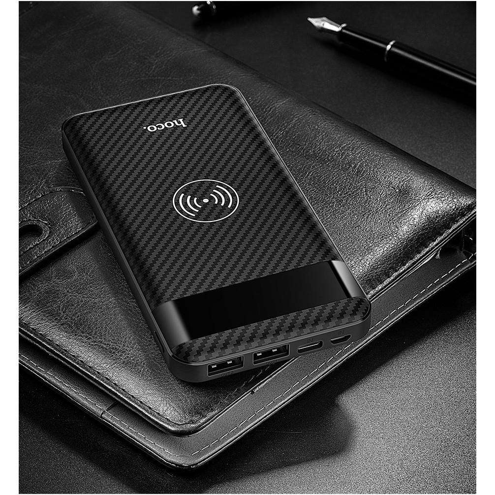 Sạc không dây Hoco J11 thông minh chuẩn Qi kiêm pin dự phòng 10000 mAh cho Iphone 8, iphone X, Note8