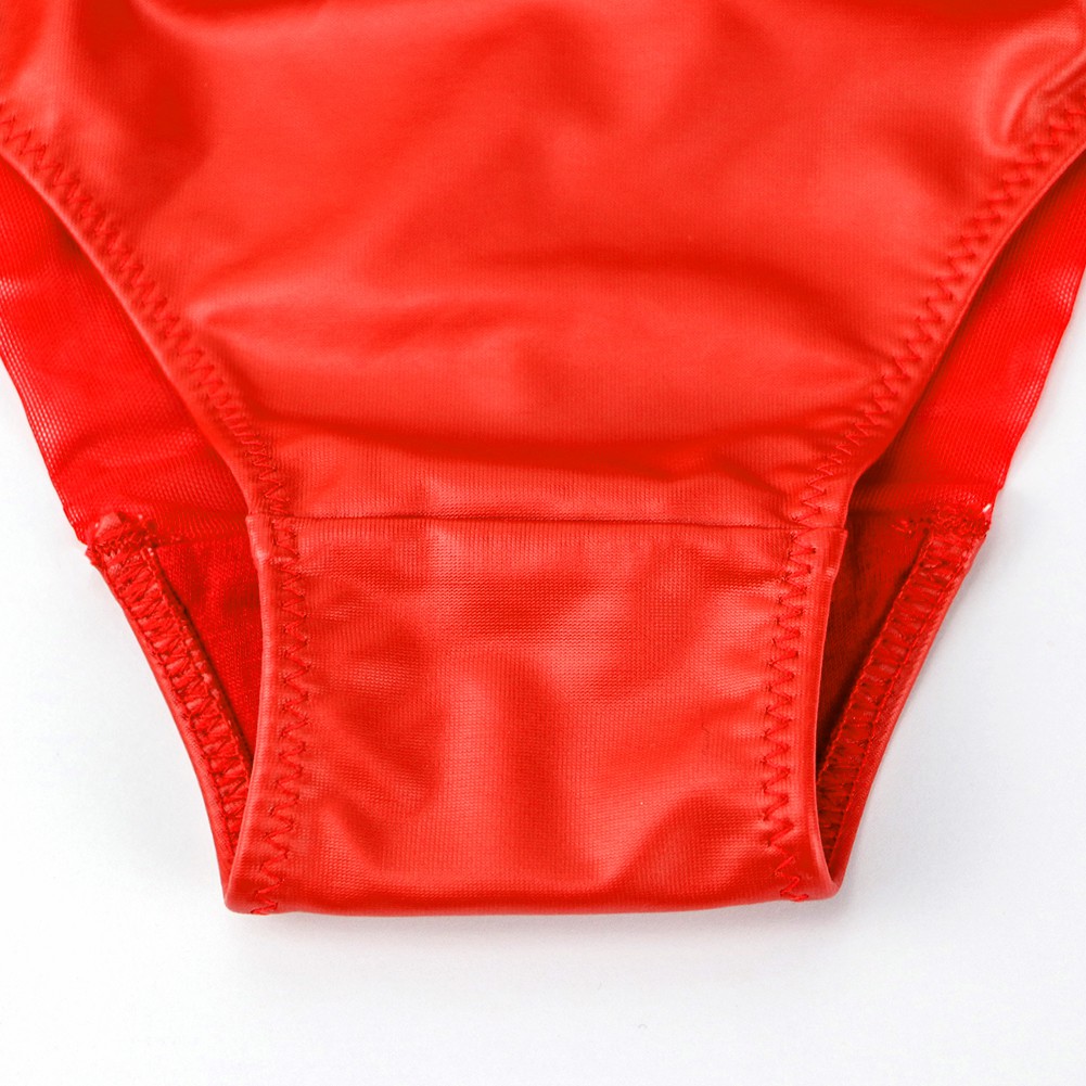 Bộ đồ lót VARSBABY V791PS thon gọn phối da màu trơn phong cách gợi cảm thời trang câu lạc bộ cho nữ