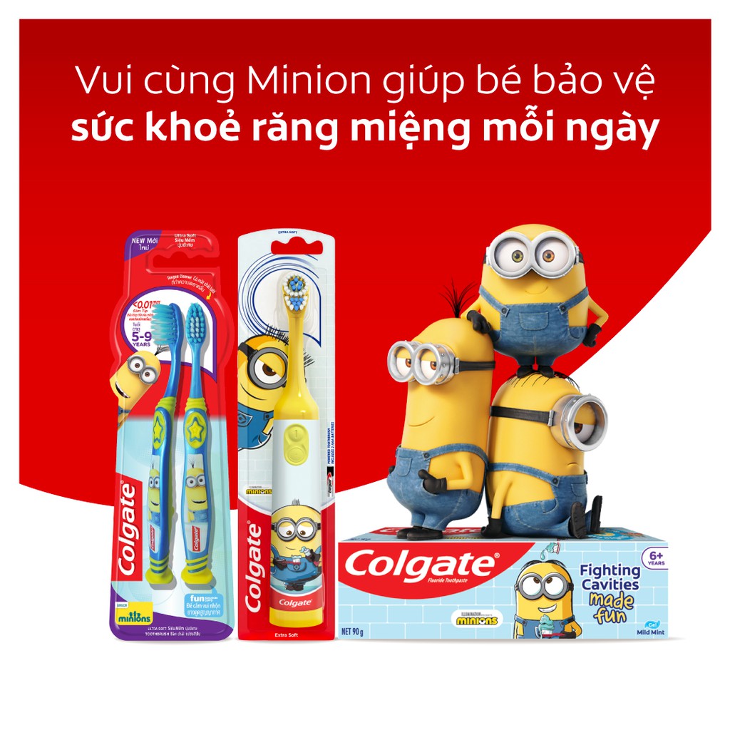 Bàn chải đánh răng điện Colgate Minion dành cho trẻ em