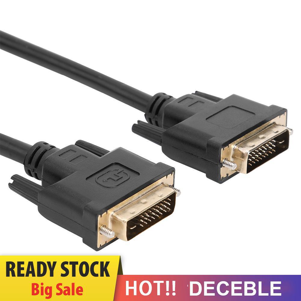 Deceble LCD Digital Monitor DVI D to DVI-D Gold Male 24+1 Pin Dual Link TV Cable