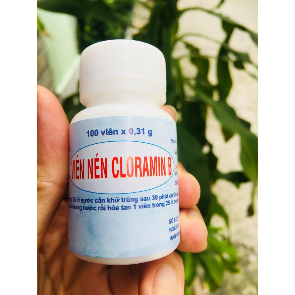 Cloramin B - viên khử khuẩn đồ dùng, tiệt trùng nước lọ 100 viên