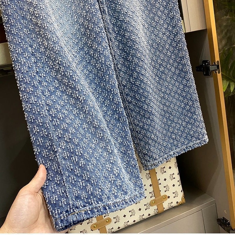 Quần Jean Nữ Ống Rộng Lưng Cao Dễ Phối Đồ Thời Trang Mùa Thu 2022 Mới