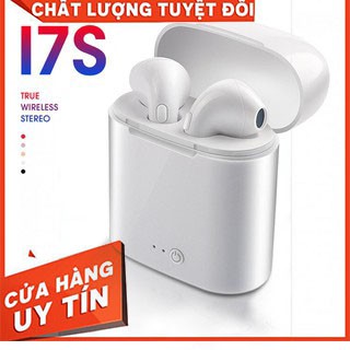 Tai nghe không dây Bluetooth TWS i7s mini kèm hộp sạc Bass hay ấm