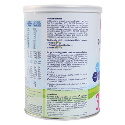 Sữa bột dinh dưỡng HiPP 3 Junior Combiotic Organic 350g Growing-up