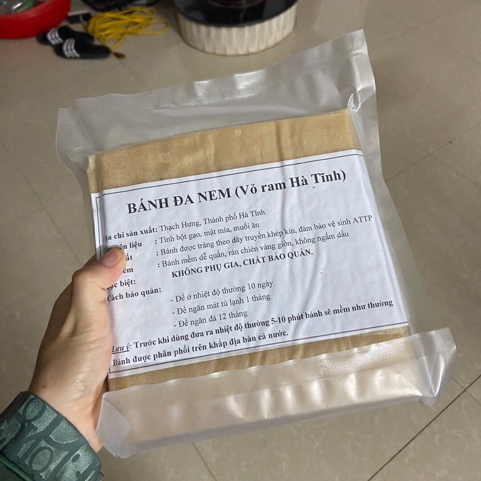 Vỏ ram Hà Tĩnh, bánh đa nem phơi sương tập 100 lá cuốn nem dày dẻo dai dễ cuốn không lo bị rách