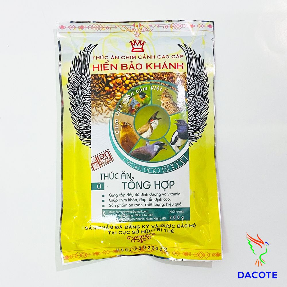 Cám chim tổng hợp Hiển Bảo Khánh số 0 cao cấp 200gram - Cám tổng hợp Hiển Bảo Khánh số 0 giá rẻ